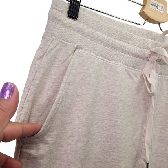Daily Ritual Women's Cozy Knit Drawstring Jogger Pant Ivory/Light Brown Medium - Picture 4 of 11